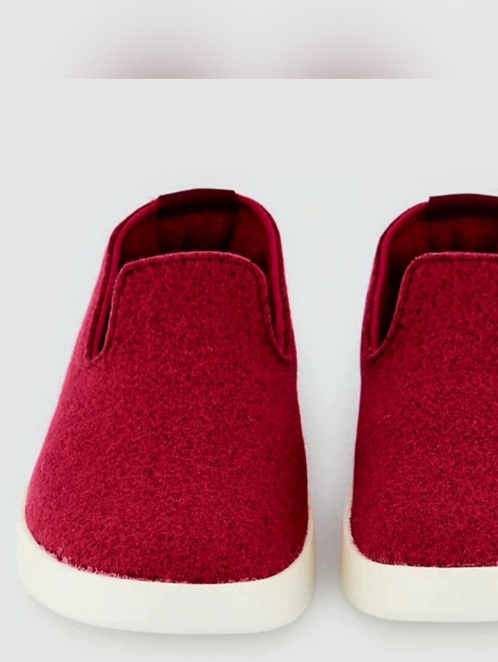 NWOT Allbirds Womens Loungers Slip-On Wool Shoes in Burgundy and White - Picture 3 of 6